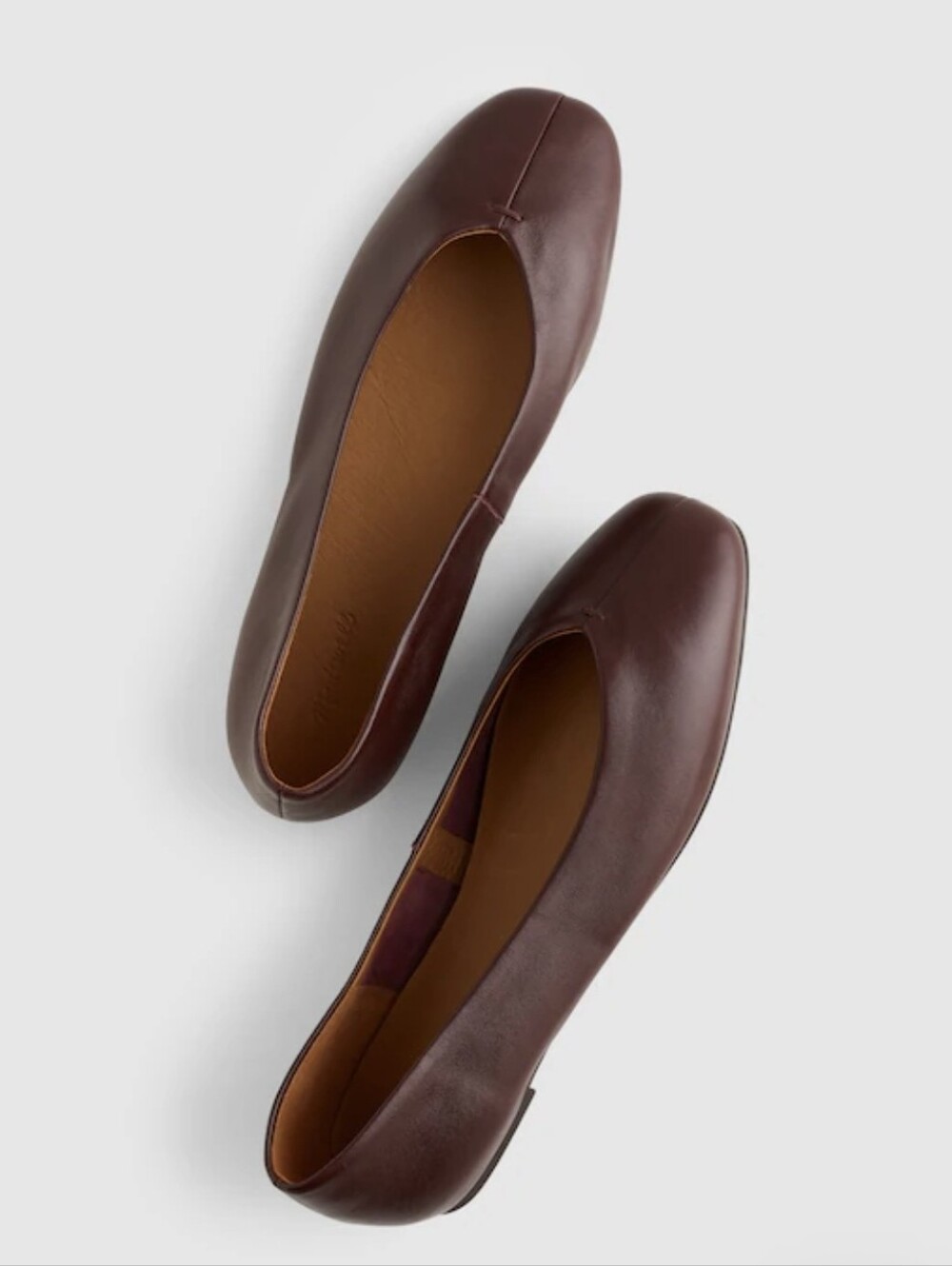 Madewell Greta Glove Flat In Dark Burgundy Size 9